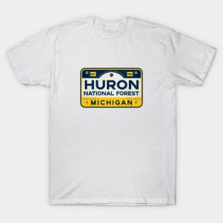 Huron National Forest Michigan License Plate T-Shirt